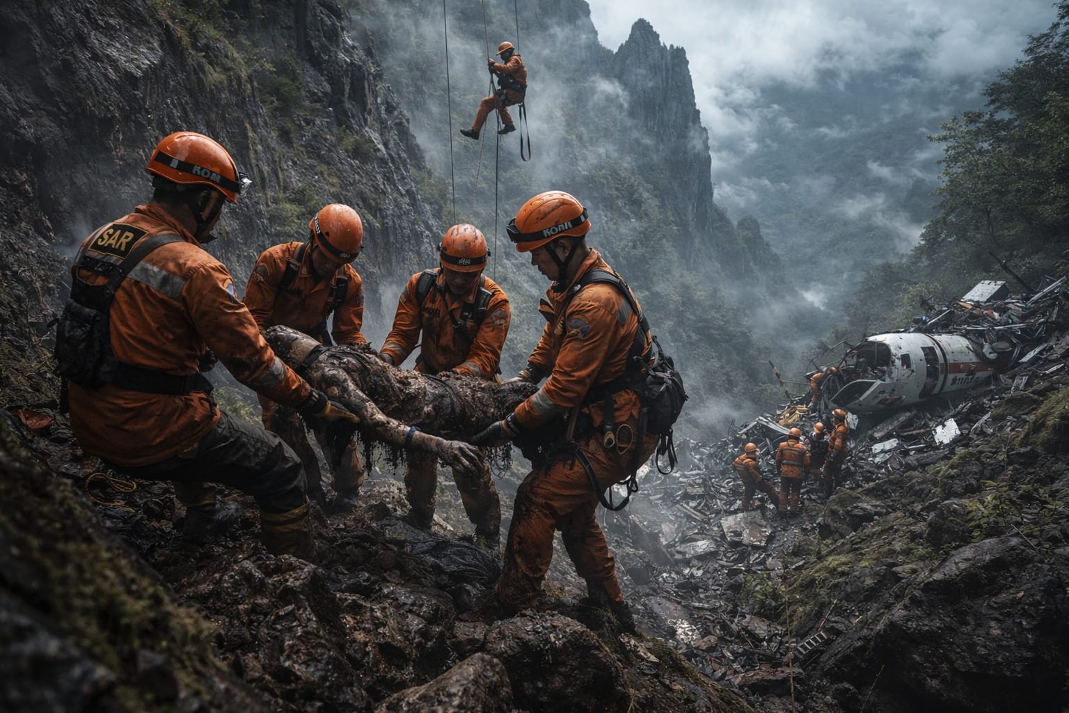 Korban Perempuan Pesawat ATR 42-500 Ditemukan di Jurang 500 Meter Gunung Bulusaraung