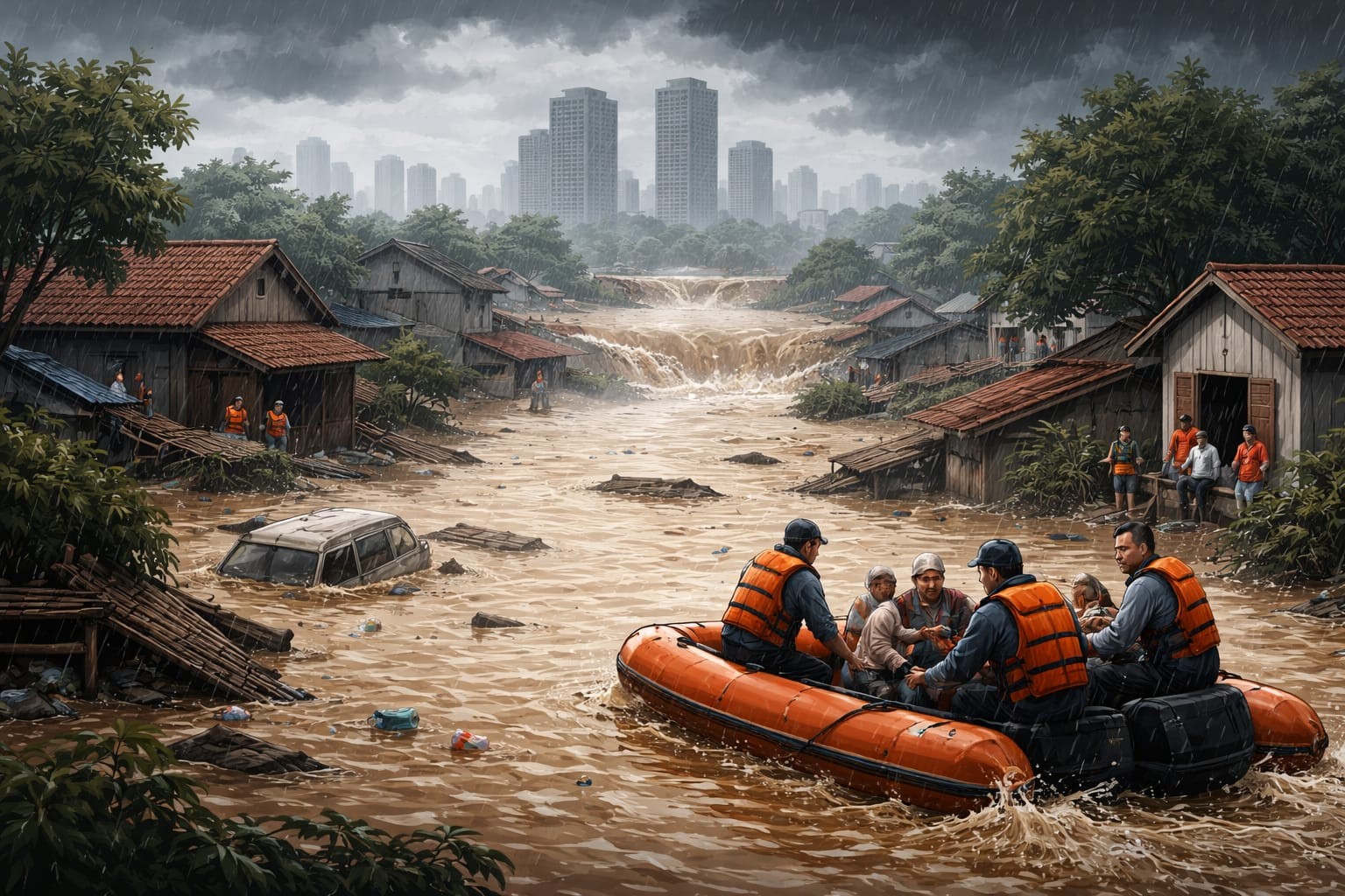 Banjir Jakarta Masih Rendam 90 RT, Cawang Terparah Capai 2,5 Meter Akibat Luapan Ciliwung