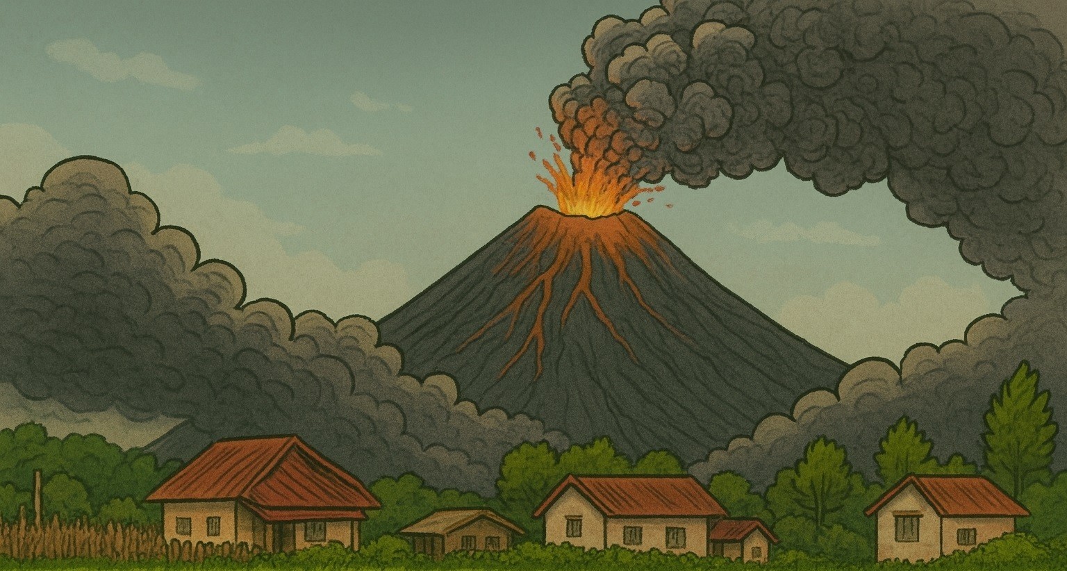 Satu Permukiman, 136 Keluarga Masih Terjebak Paska Semaru kembali erupsi 