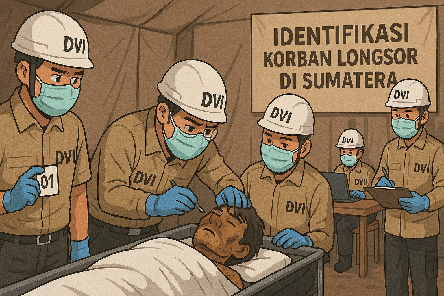 Tim DVI Mulai Hadapi Kendala  Identifikasi Korban Longsor di Sumatera
