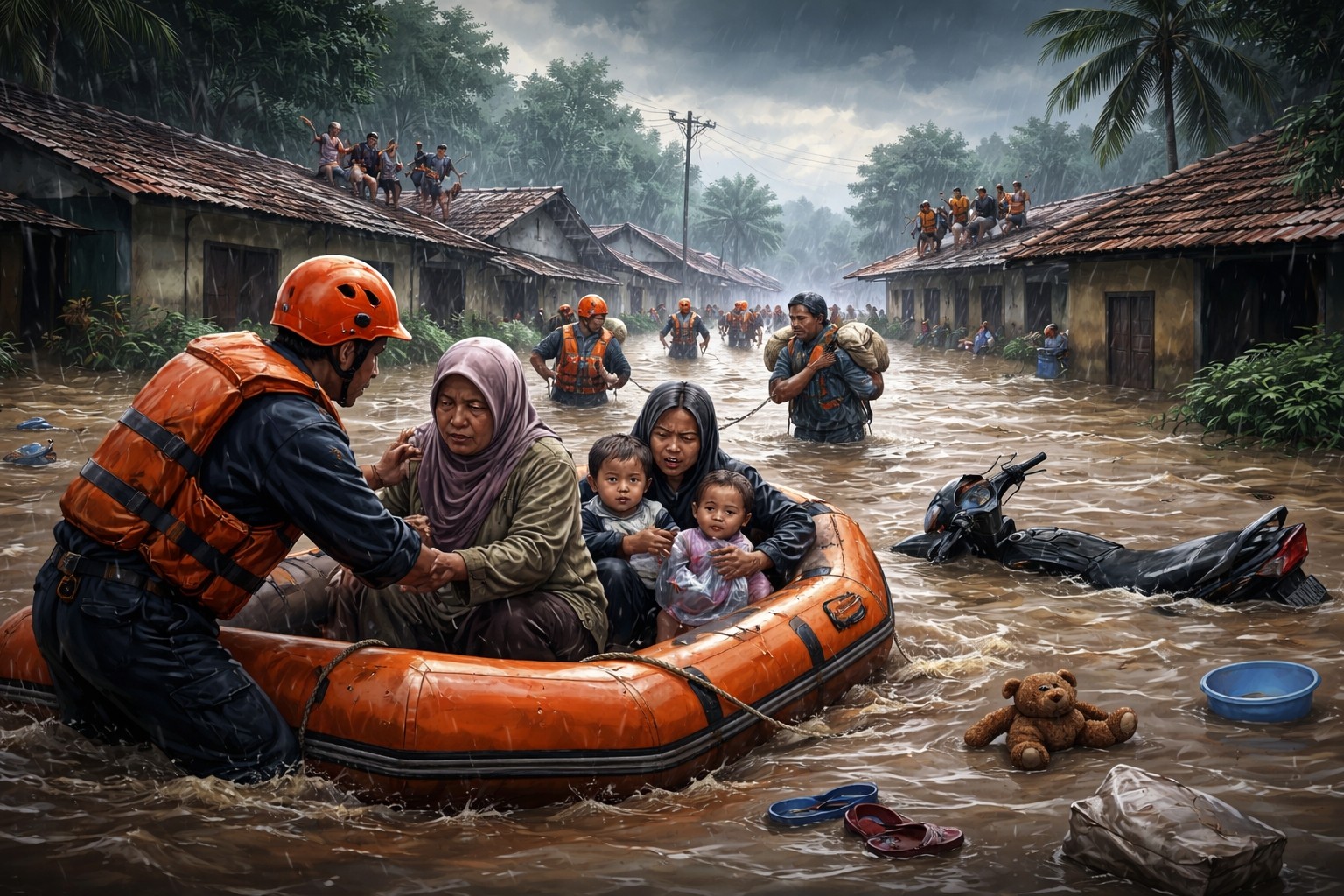 Banjir Besar Terjang Pekalongan, Ribuan Rumah Terendam hingga 1,5 Meter