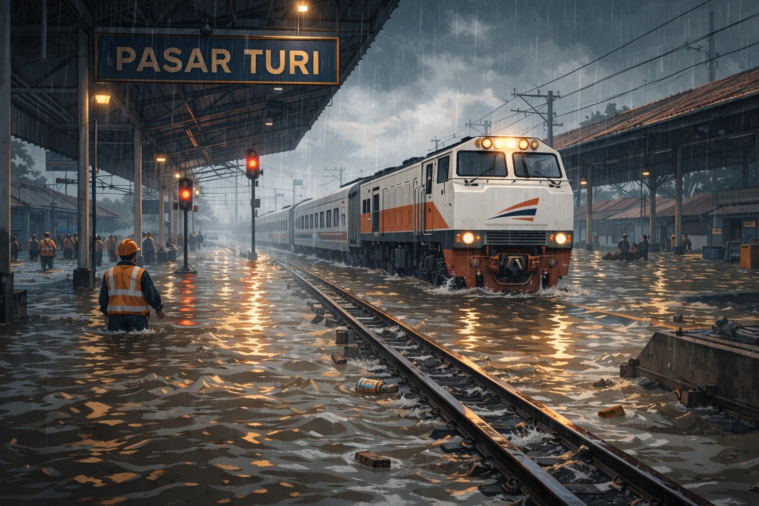 Banjir Pekalongan Masih Parah, 5 Kereta dari Surabaya Kembali Dibatalkan Hari Ini