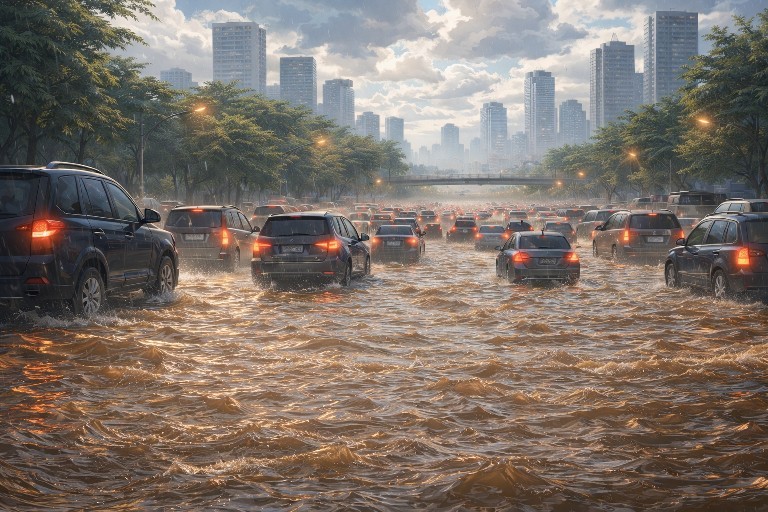 Banjir Jakarta Hari , 29 RT Terendam, Air Ciliwung Meluap