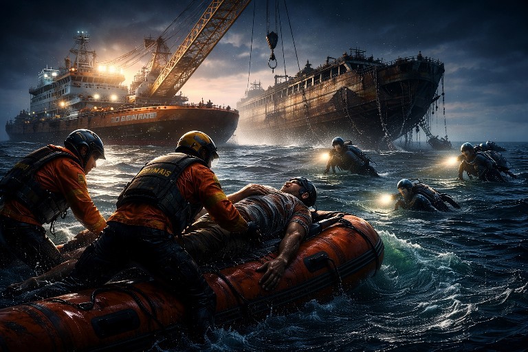 Evakuasi KMP Tunu Pratama Jaya Berlanjut, Dua Jenazah Ditemukan Saat Scraping di Selat Bali