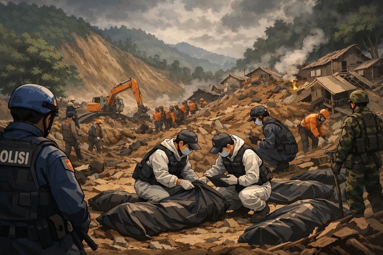 Hari ke-10 Longsor Cisarua, Tim DVI Identifikasi 58 Jenazah Korban