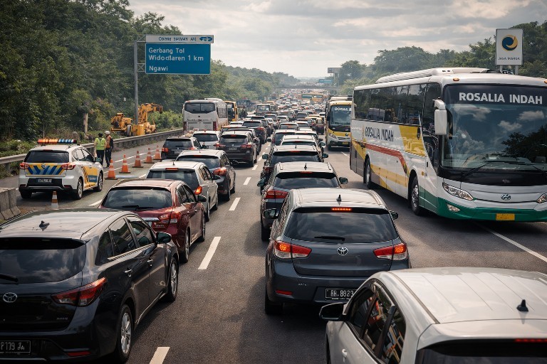 Empat Kendaraan Terlibat Kecelakaan Beruntun di Tol Ngawi–Solo, Tak Ada Korban Jiwa