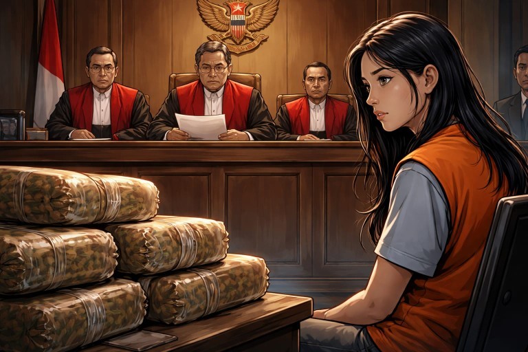 Kurir Ganja 4 Kg Asal Malang Dijatuhi Vonis 12 Tahun.