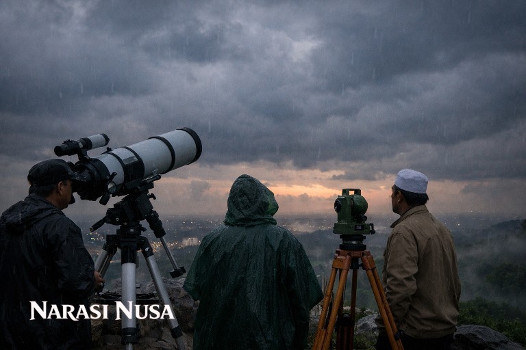 Cuaca Buruk Gagalkan Rukyatul Hilal di Gresik, Penentuan Idulfitri 1447 H Tetap Menunggu Sidang Isba