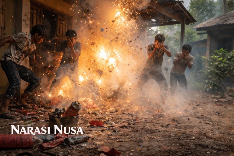 Mercon Meledak Saat Diracik di Purworejo, 5 Orang Terluka – Satu Korban Luka Bakar Parah