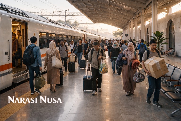 Lonjakan Arus Balik Lebaran 2026, 51 Ribu Penumpang Kereta Tiba di Jakarta