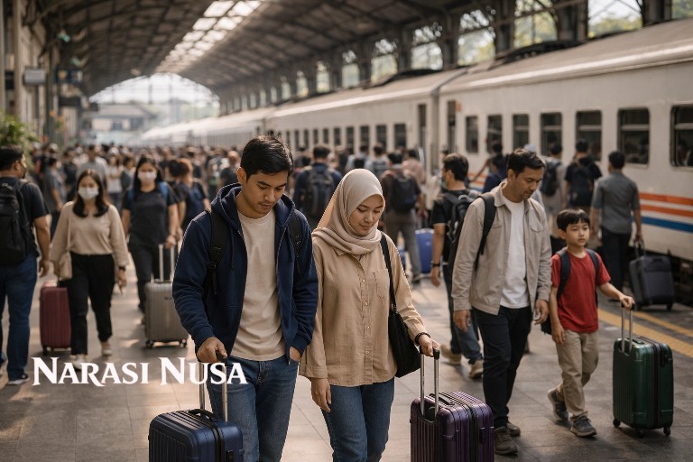 Puncak Arus Balik Kereta Api Surabaya Diprediksi 24 Maret 2026, Penumpang Tembus 49 Ribu