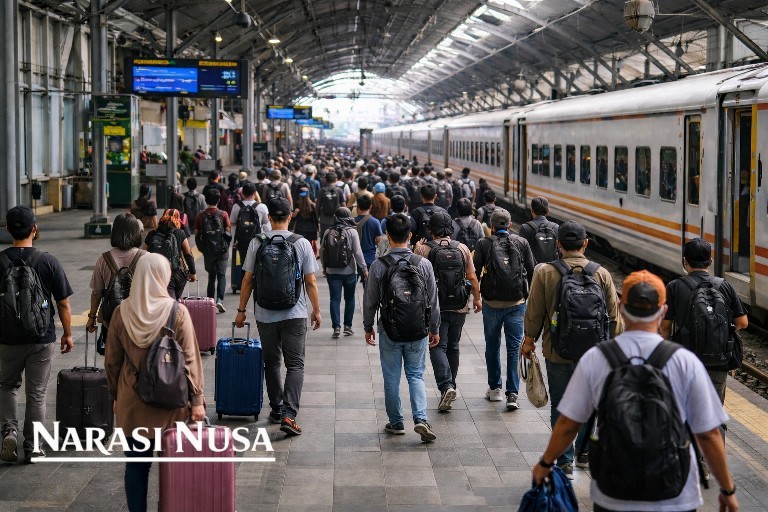 Puncak Arus Balik Lebaran 2026, 54 Ribu Penumpang Padati Stasiun KAI Daop 8 Surabaya
