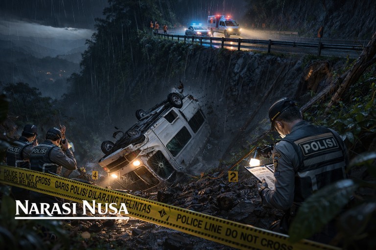 Olah TKP Kecelakaan Elf di Majalengka, Polisi Temukan Dugaan Sopir Mengantuk