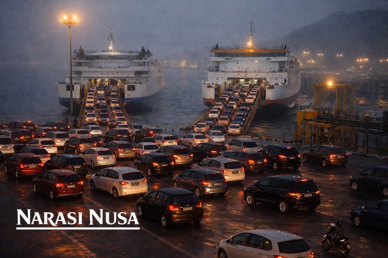 Puncak Arus Balik 2026 di Merak Tembus 91 Ribu Penumpang, 34 Kapal Dikerahkan Nonstop