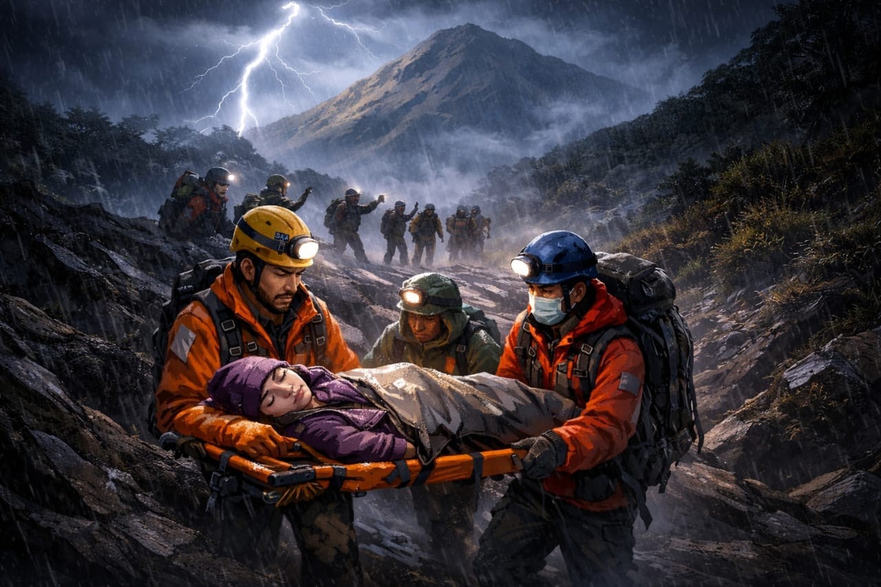 Pendaki Perempuan Meninggal Tersambar Petir Saat Mendaki Gunung Merbabu