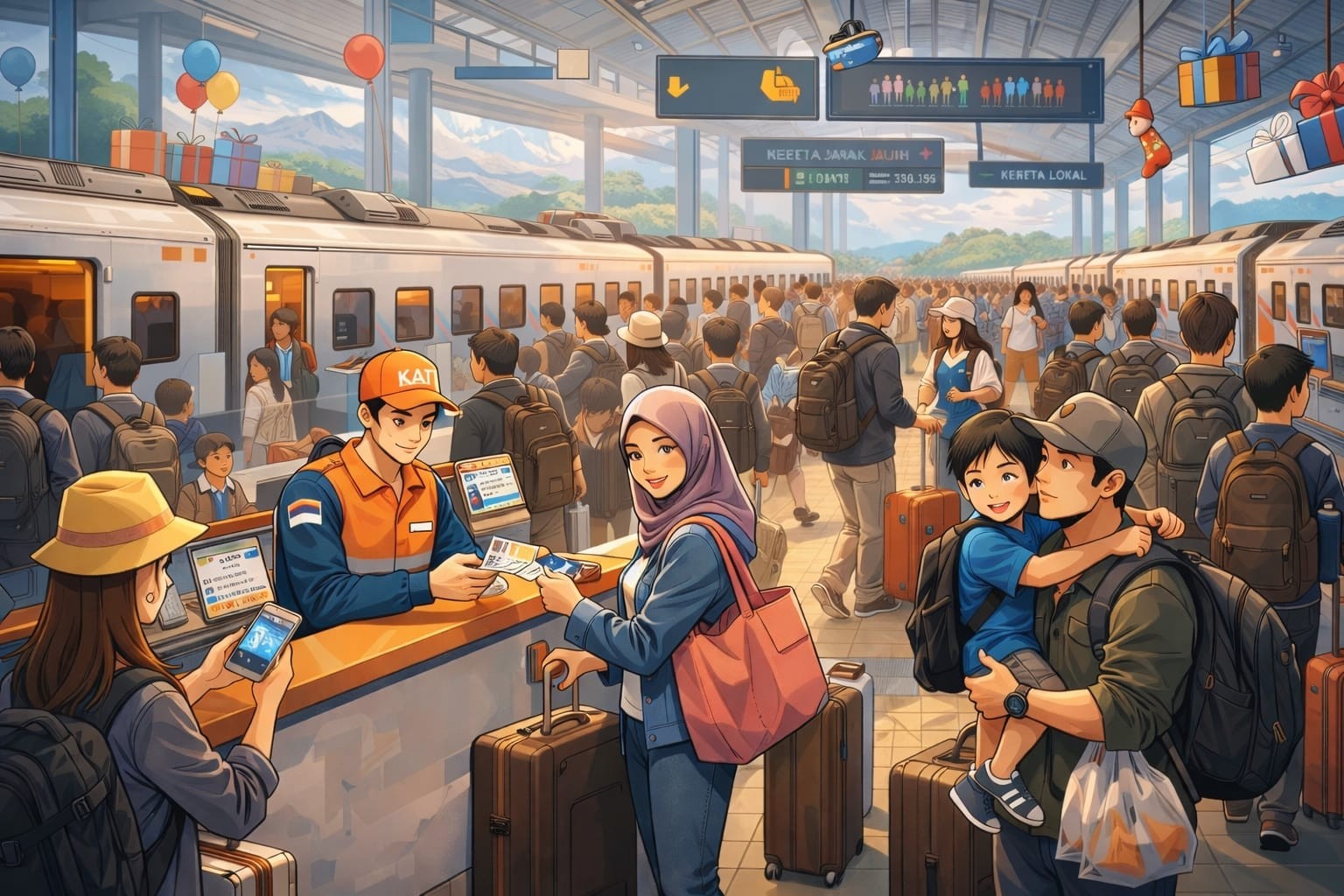 Penjualan Tiket KAI Selama Nataru 2025/2026 Melonjak, Mobilitas Antarwilayah Kian Tinggi