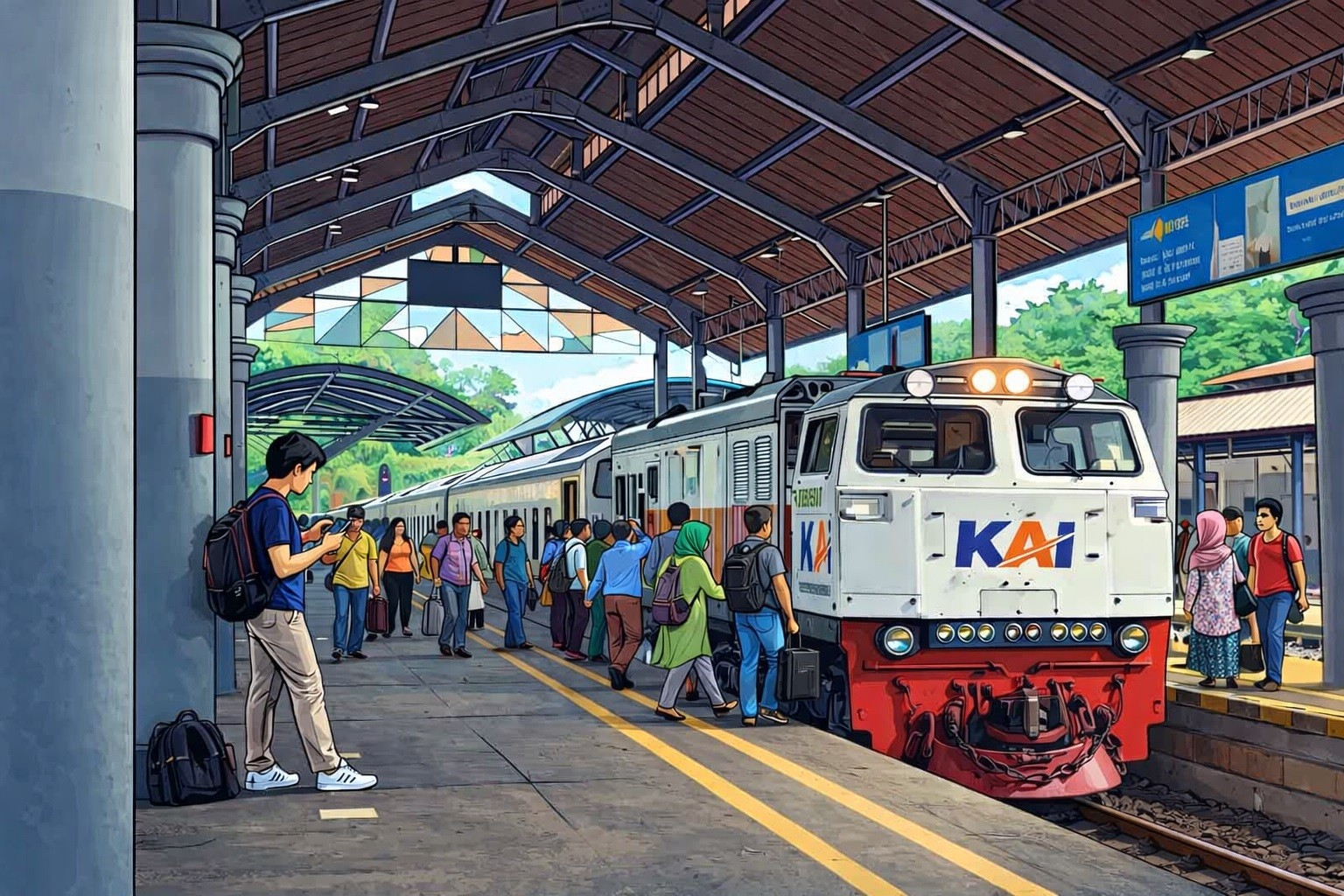 Wakil Kepala BP BUMN Tinjau Kesiapan Angkutan Nataru di Stasiun Surabaya Gubeng