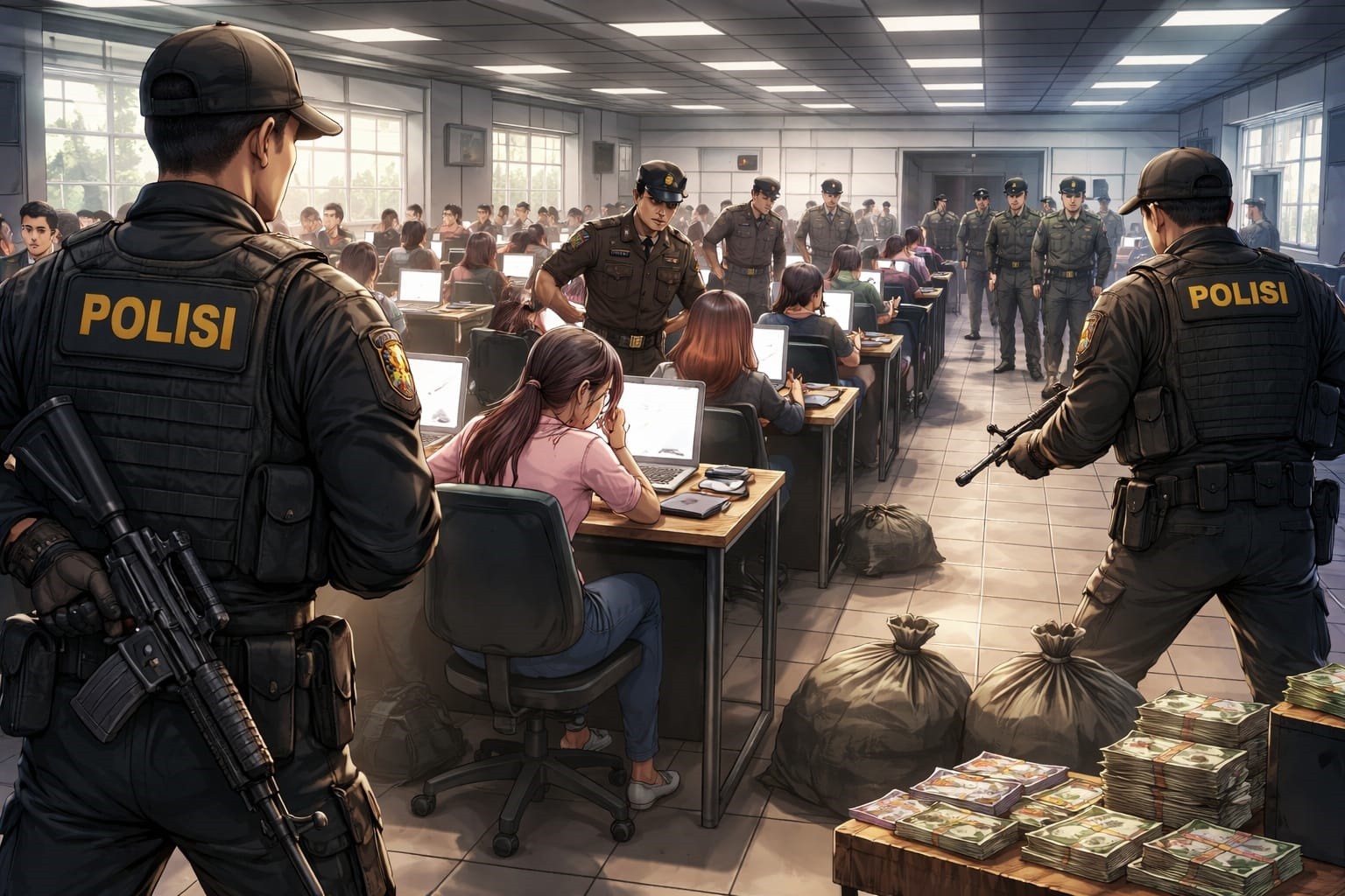 Sindikat Love Scamming Internasional Terbongkar di Sleman Yogyakarta