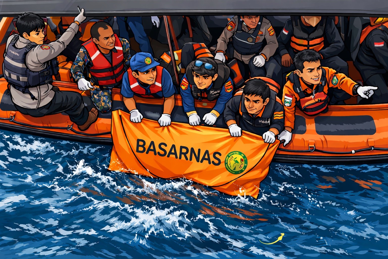 Satu Jenazah Ditemukan di Bangkai KM Putri Sakinah, Pencarian Korban Kapal Tenggelam Berlanjut